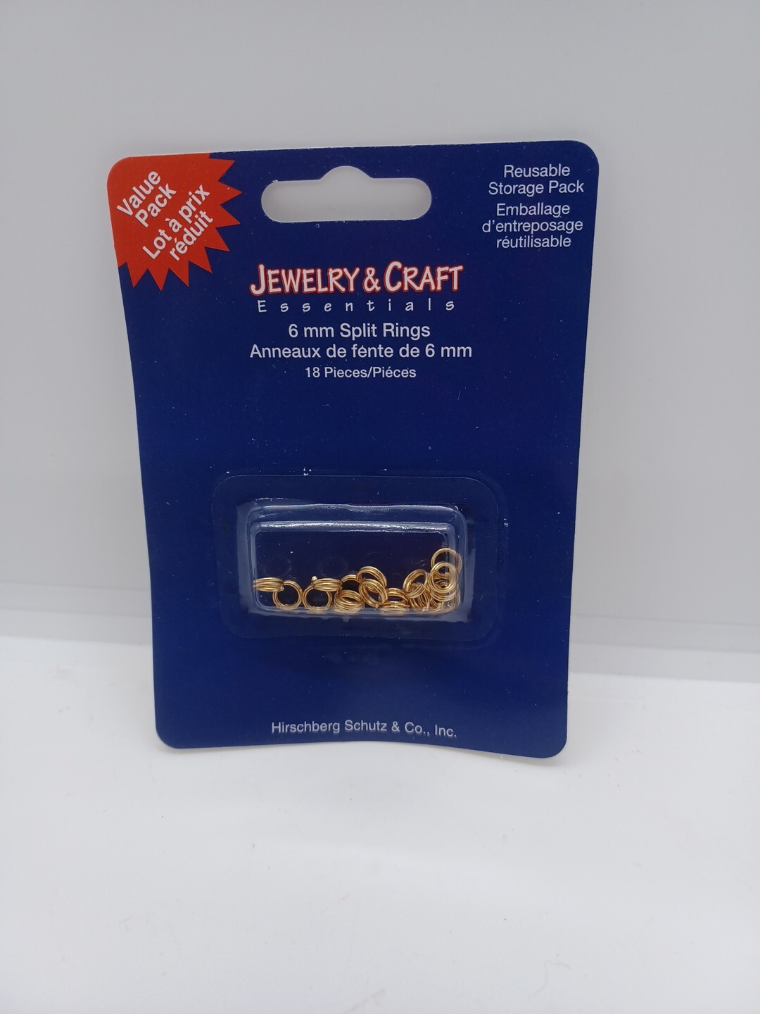 18 Split Rings Goldtone 6mm Small