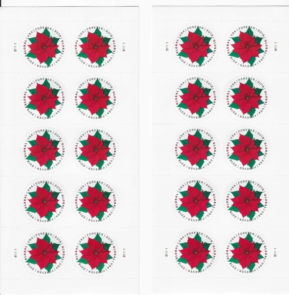 Assorted Christmas designs – 20 per sheet