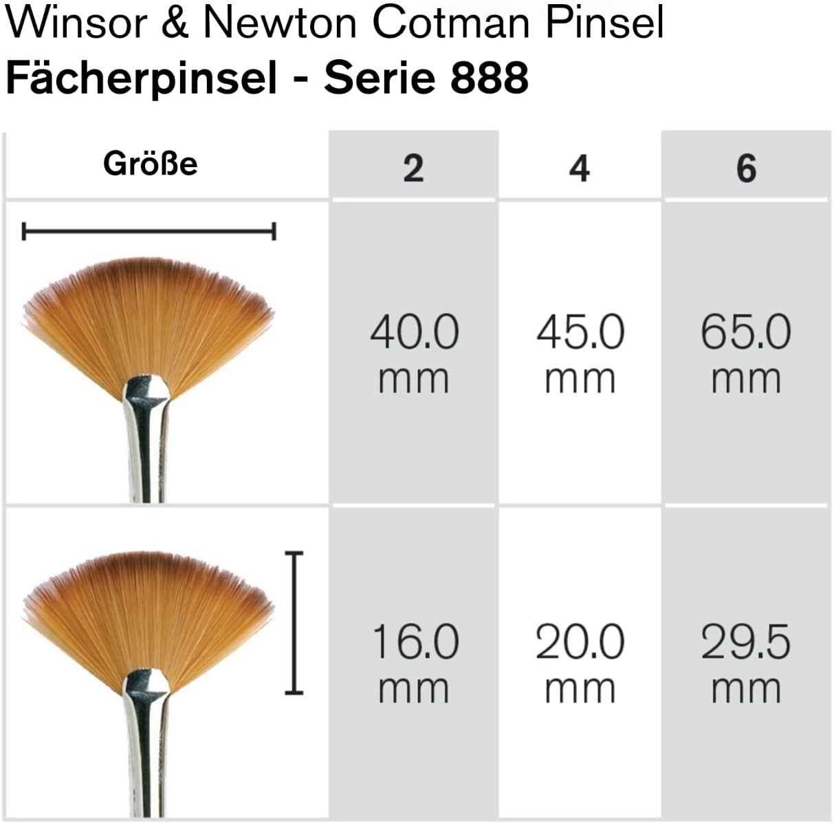 Winsor & Newton Cotman Water Colour Series 888 Short Handle Synthetic Brush, SH