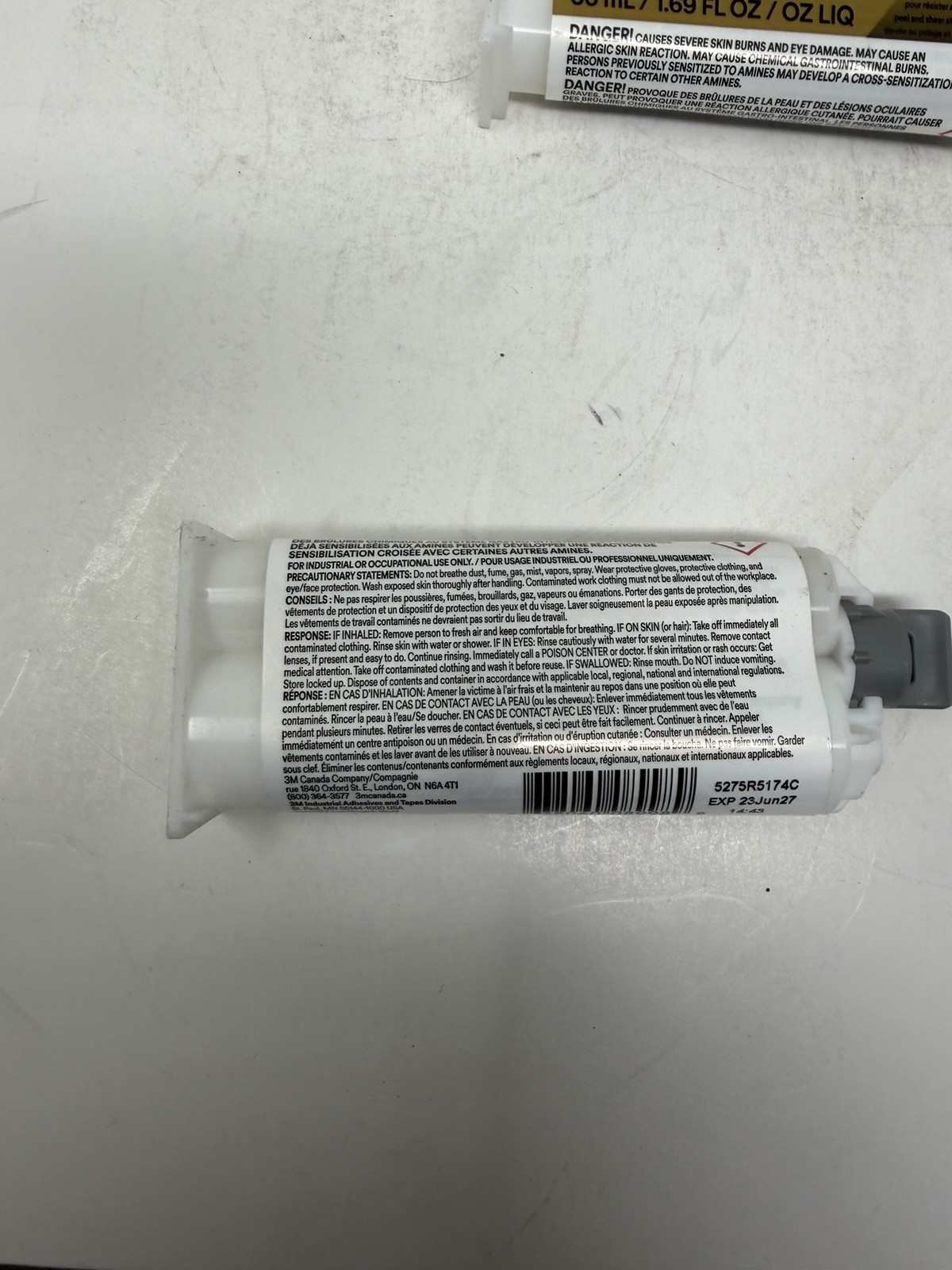 3M Scotch-Weld Epoxy Adhesive DP460, Off-White, 50 mL, Exp: 06/27 – Lot of 2
