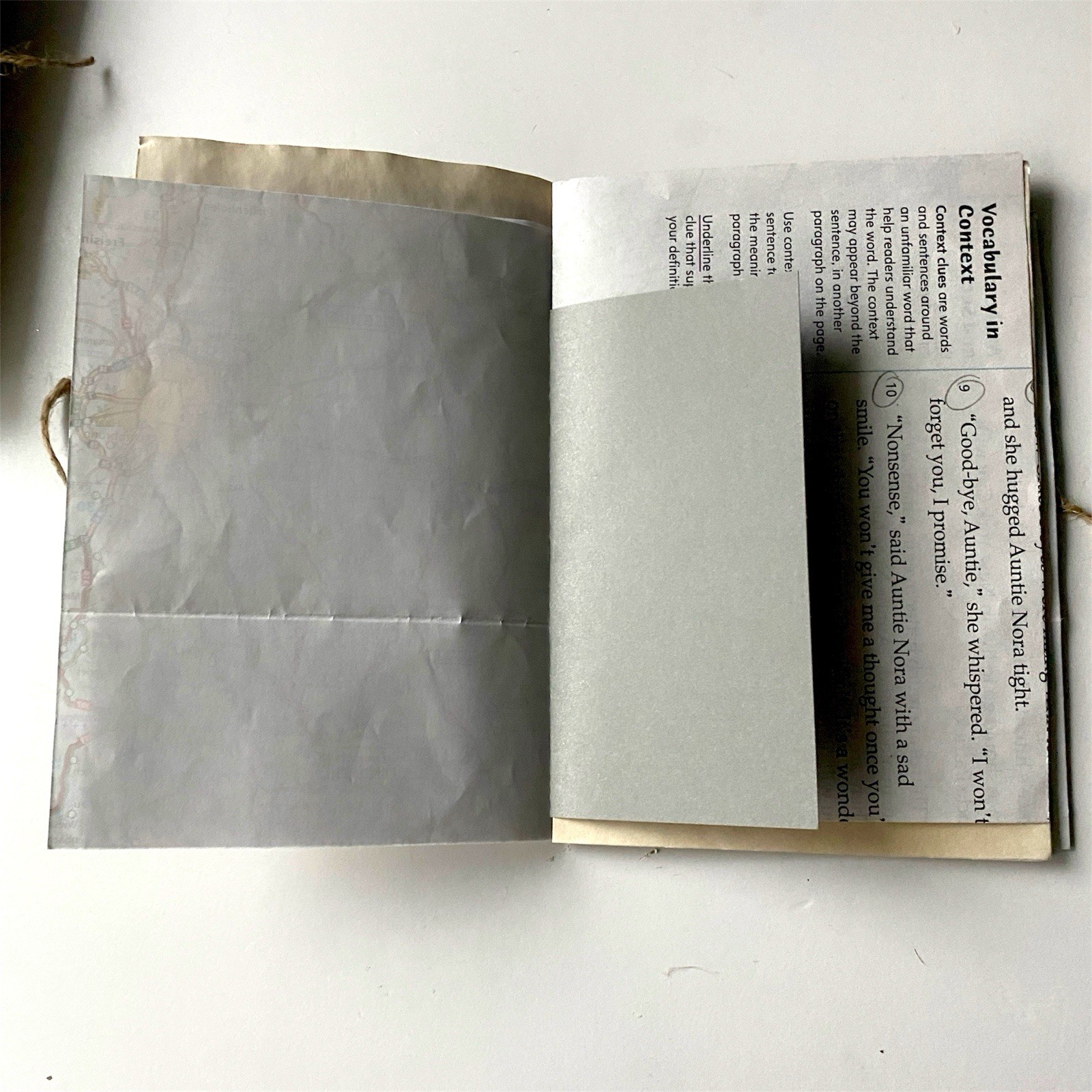 5pc Junk Journal Pages Handmade Paper Signatures Collage Scrapbook & Bookbinding