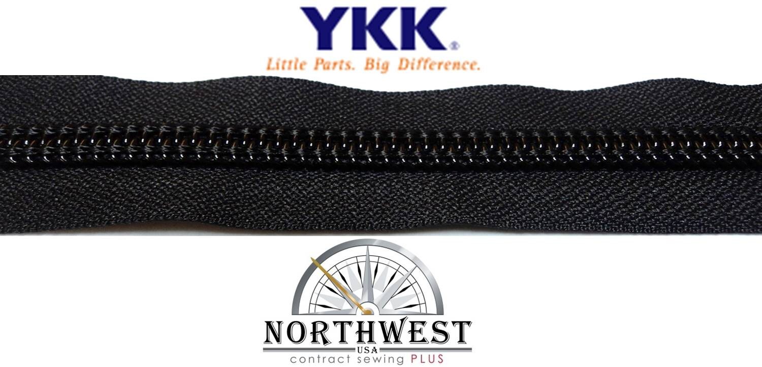 Genuine YKK Nylon Coil Zipper Tape # 10 – 25 yards “Black” Extra Heavy Duty