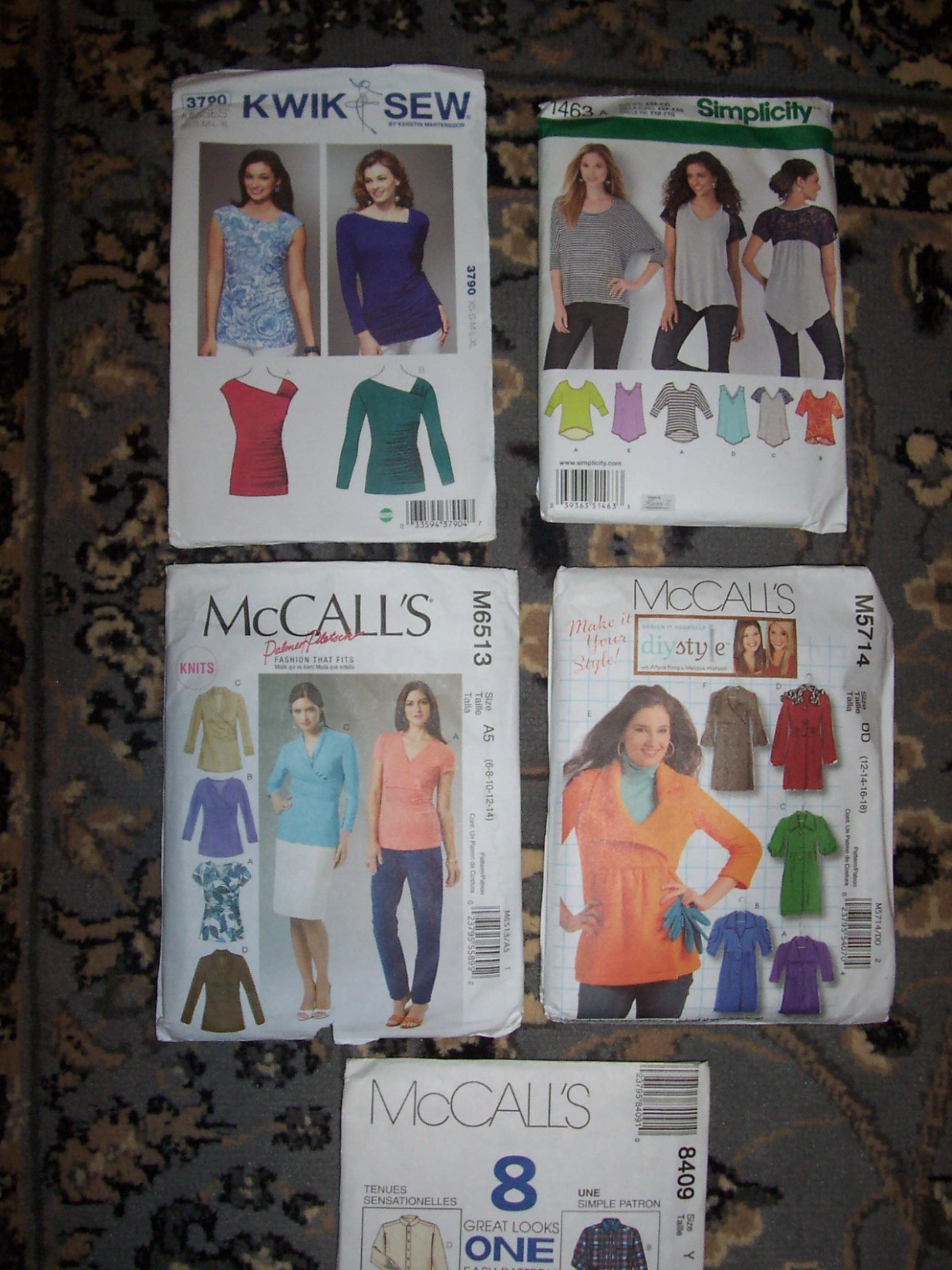 Misses KWIK SEW, SIMPLICITY, McCALLS Patterns UNCUT
