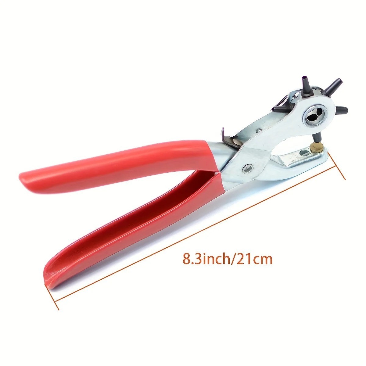 9 Inch Leather Hole Punch Tool Heavy Duty Belt Puncher 6 Size Rotary