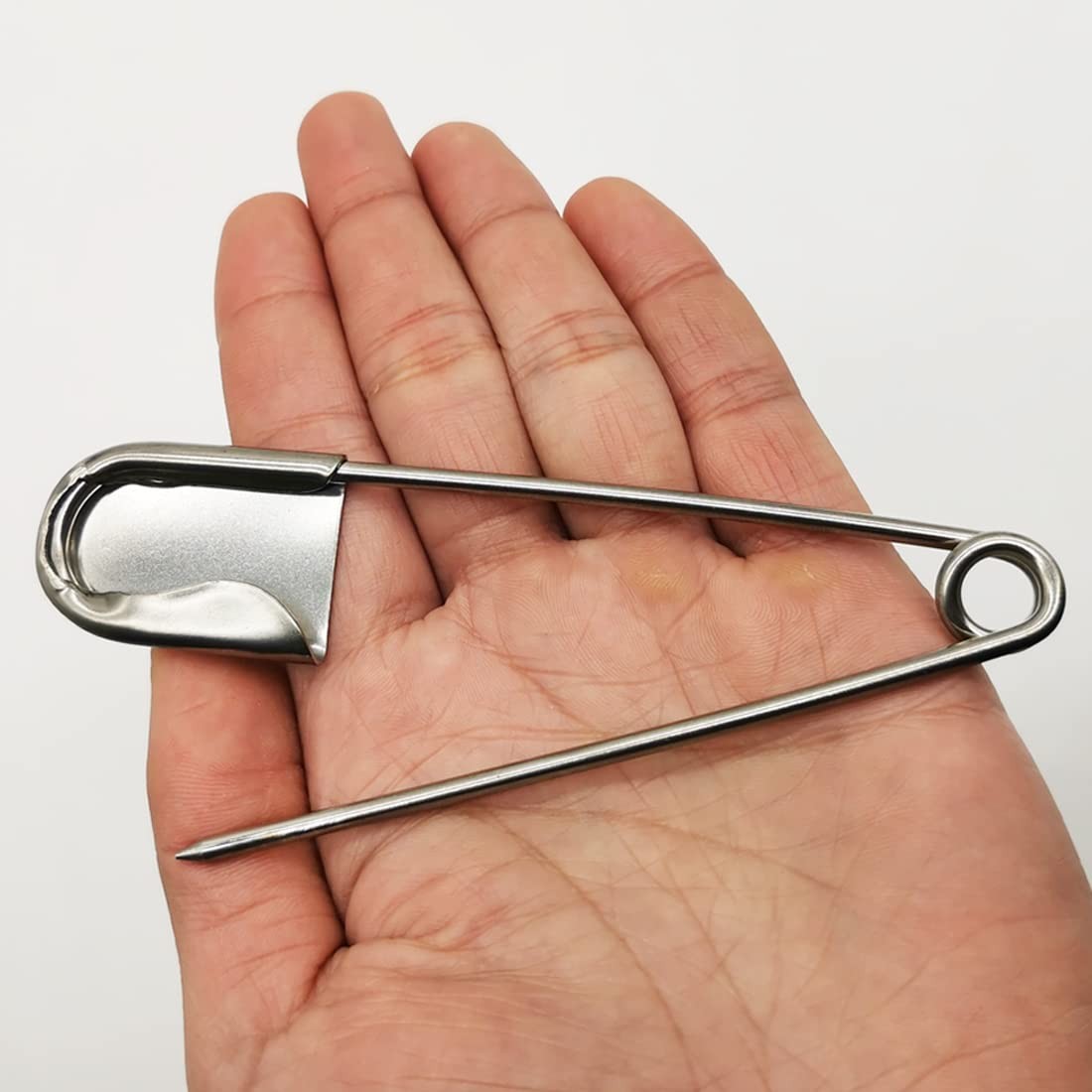 5 PCS of 5 Inch Heavy Duty Jumbo Stainless Steel Safety Pins Silver Color Saf…