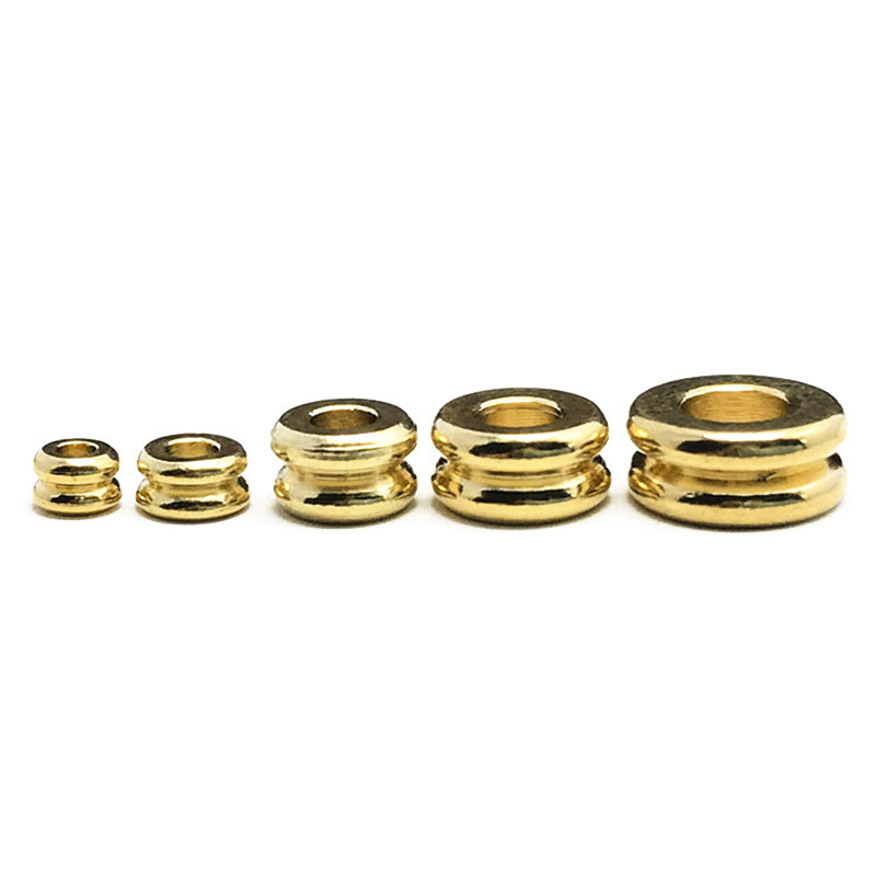 Flat Round Wheel Shape 3/4/5/6/7mm Solid Brass Metal Loose Spacer Beads Lot