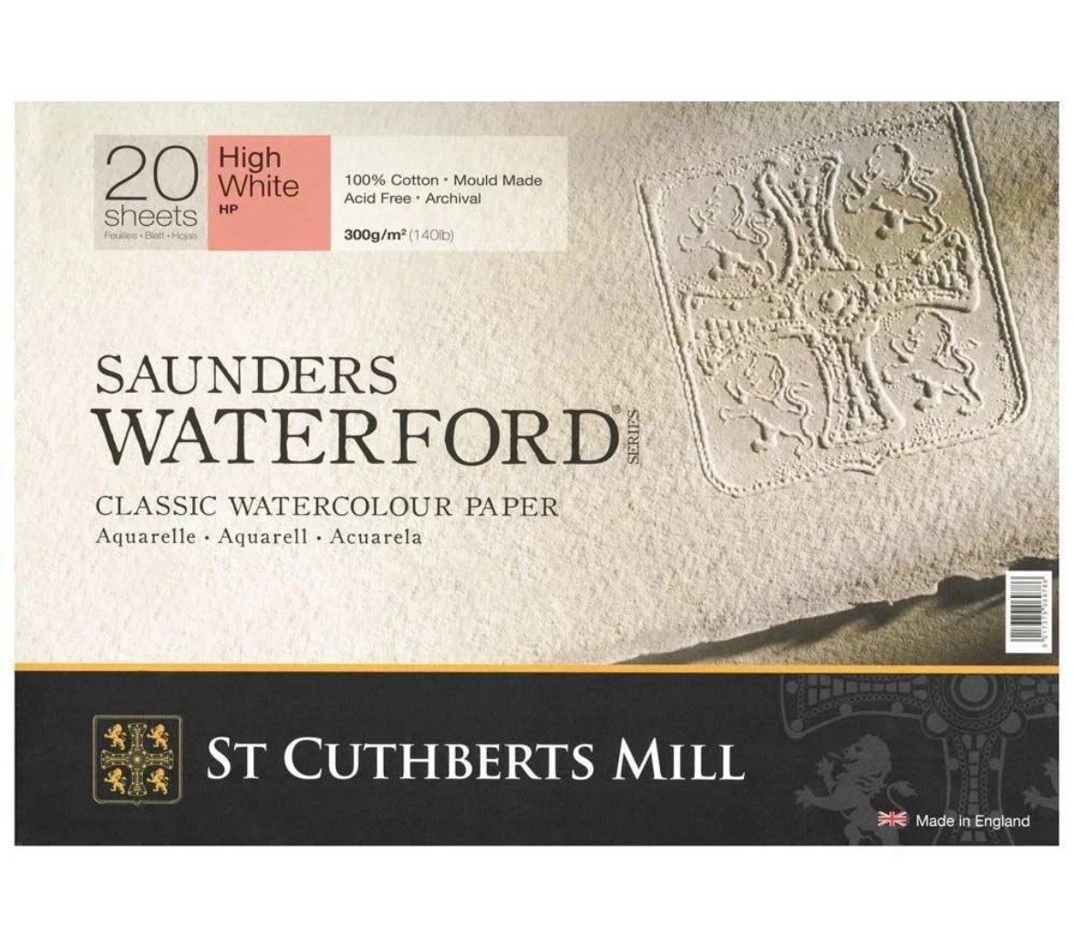 21 Saunders Waterford CP Surface Watercolor Paper Block 9×12 New 420 Sheets C164