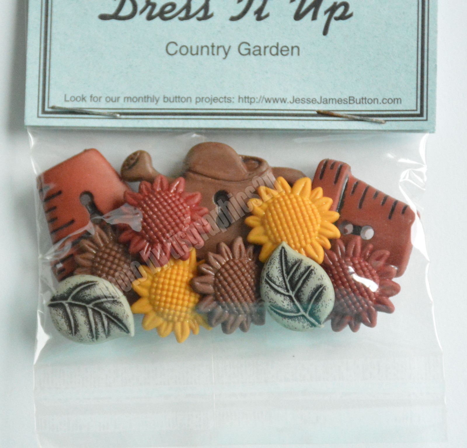 Country Garden / Fall Flowers w Watering Can & FLower Pots / Dress It Up