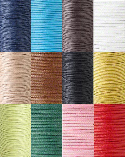2mm Waxed Cotton Cord Macrame Trim Valentine Jewelry Weave Thread
