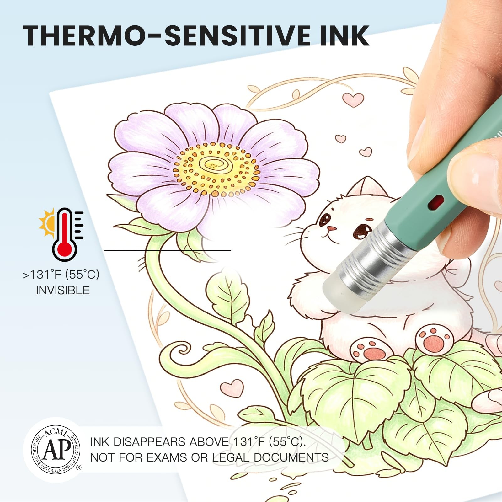 RUBIC Erasable Gel Pens Set, 36 Assorted Pastel Colors, 0.6mm Retractable Twi…