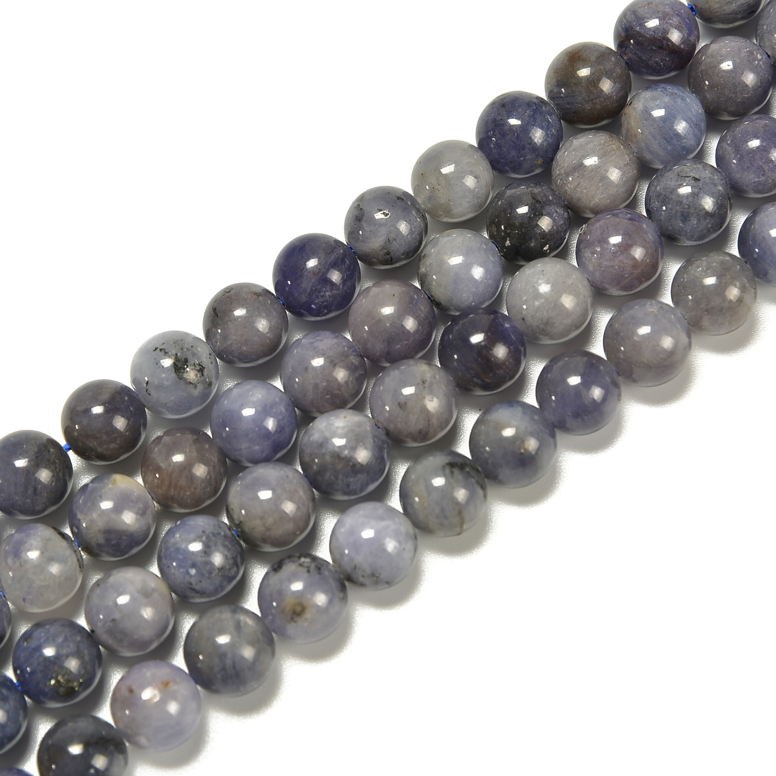 Natural Tanzanite Smooth Round Size 4mm 5mm 6mm 8mm 9mm 10mm 12mm 15.5” Strand