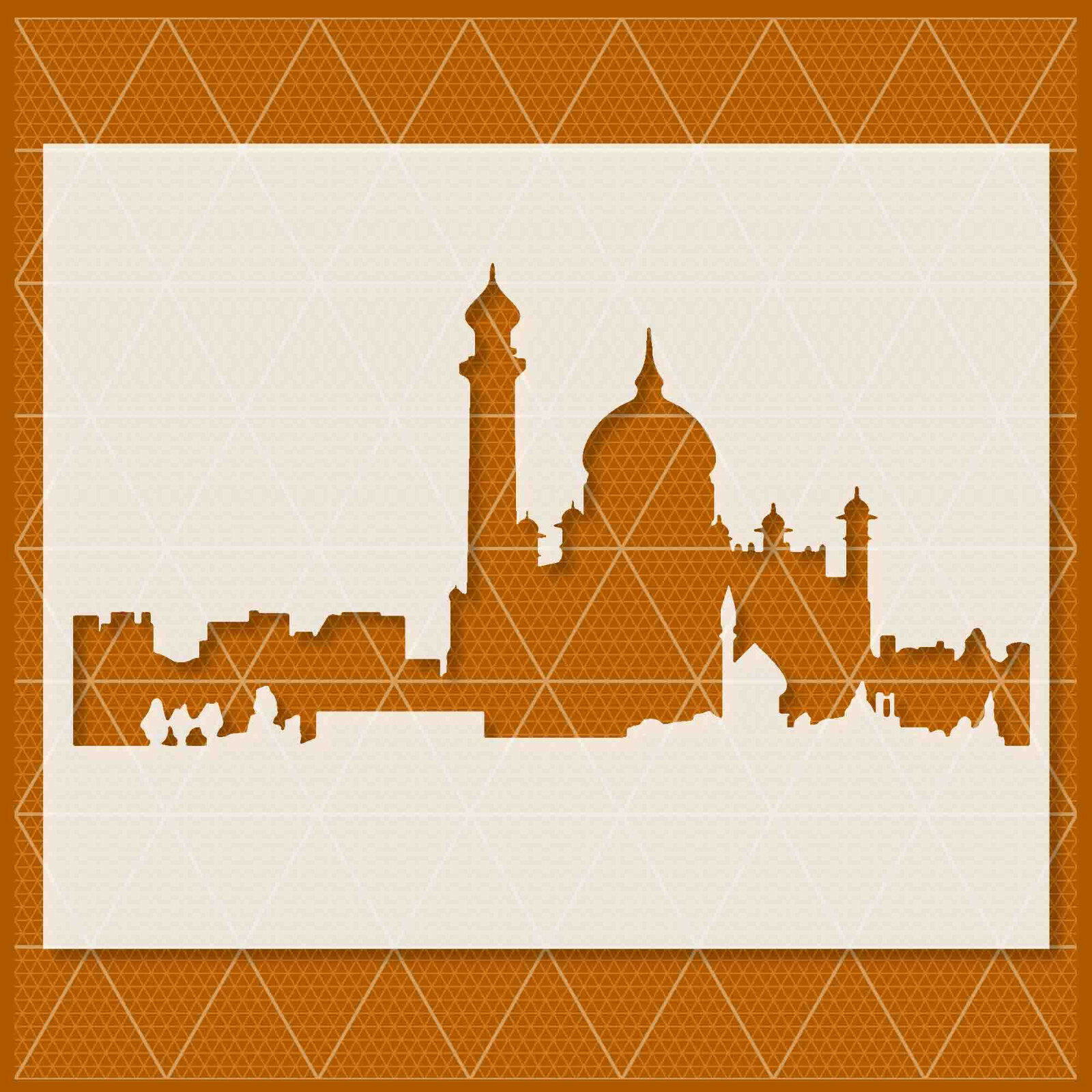 Mosque Islam Muslim stencil | Mylar (Plastic Sheet) | Reusable