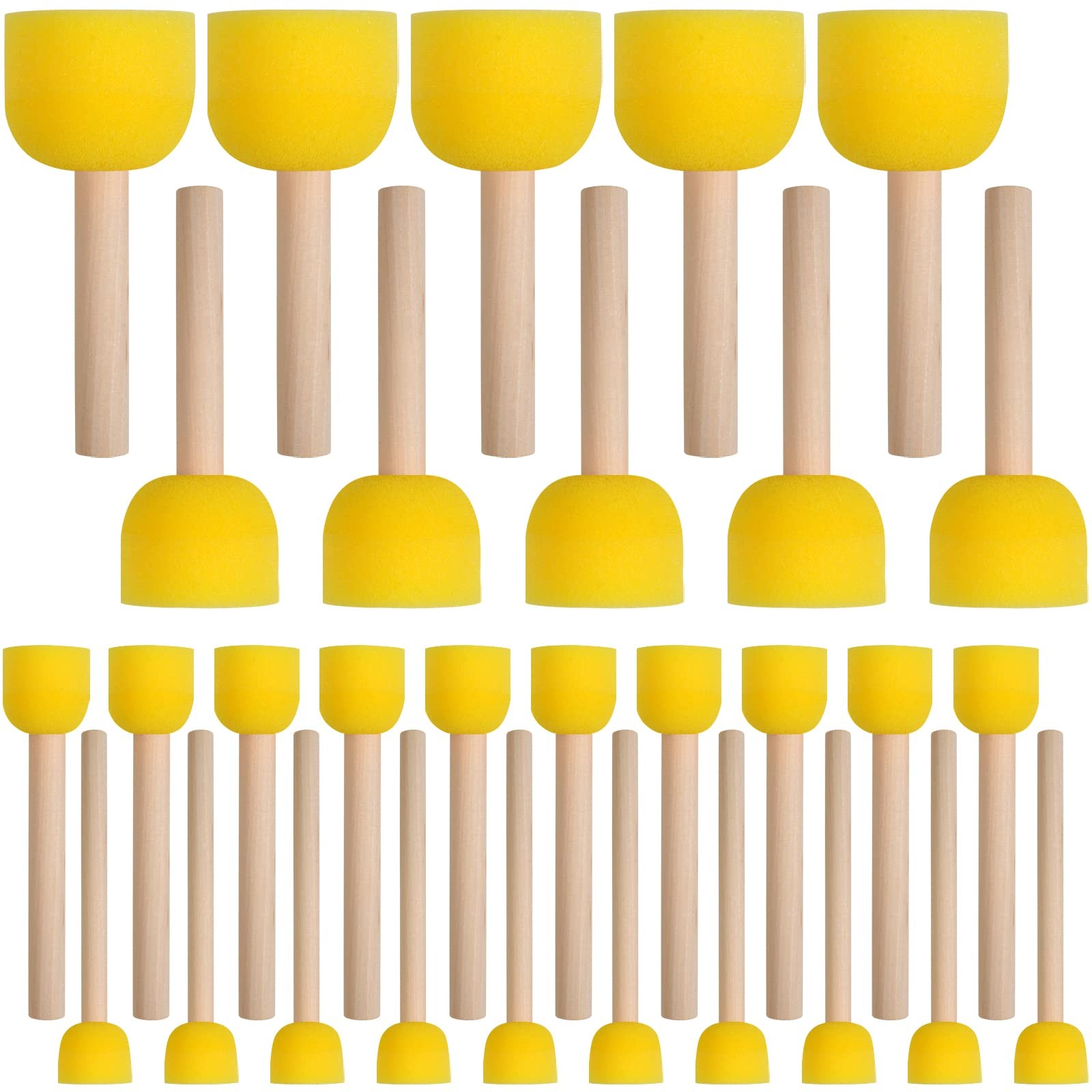 30 Pcs Round Sponges Brush Set, Round Sponge Brushes for Painting, Paint Spon…