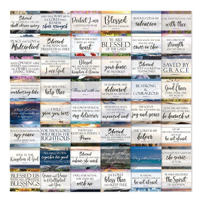 10Pcs Aesthetic Christian Inspirational Holy Bible Blessed Verse Faith Stickers