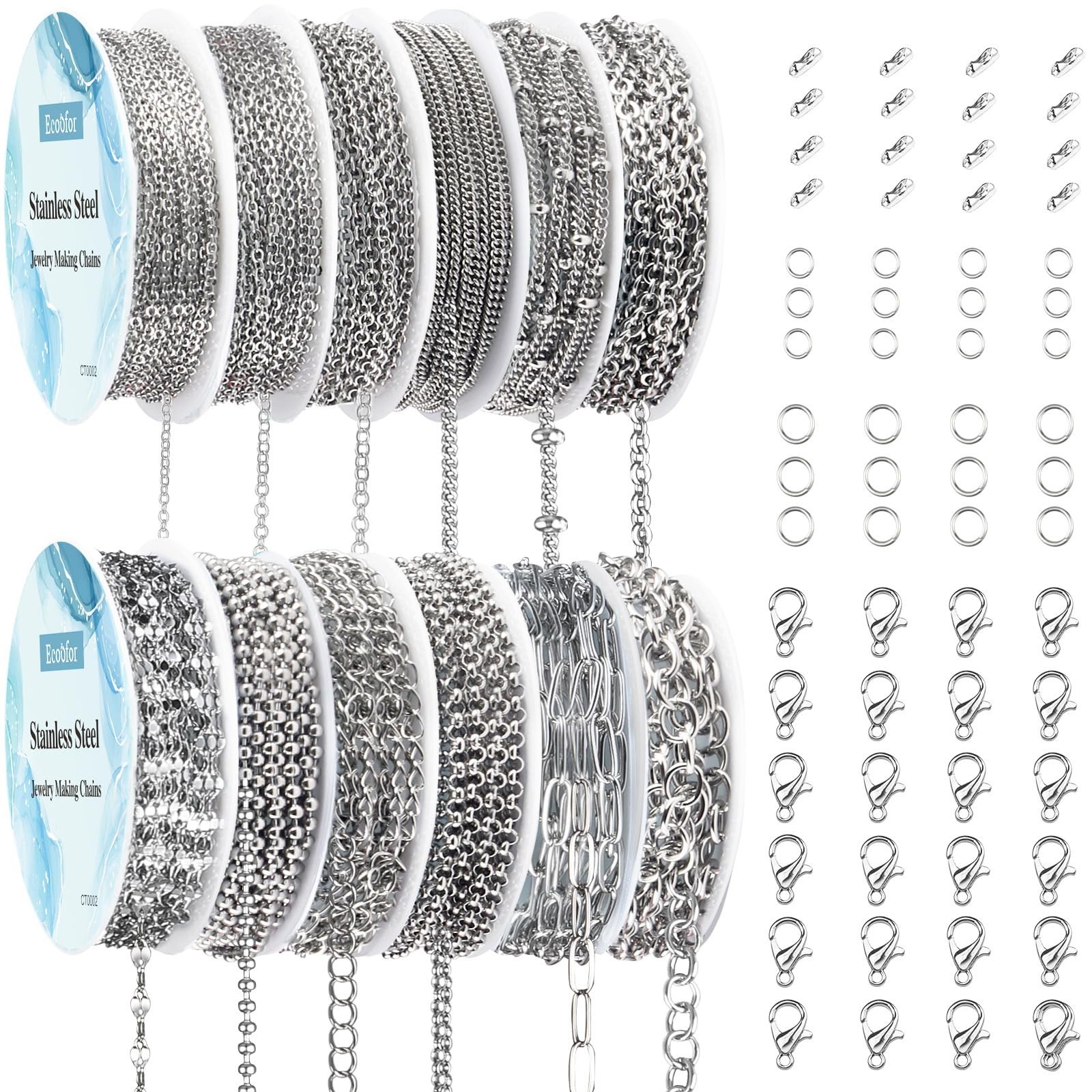 Jewelry Making Necklace Chain – 95.1ft Stainless Steel DIY Chains & Accessories
