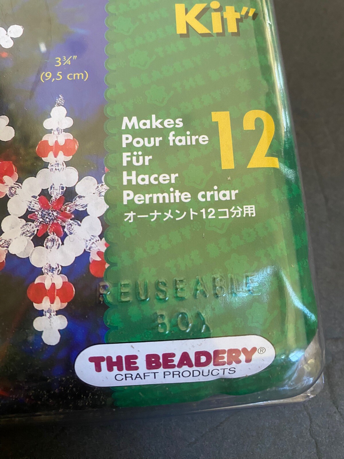 The Beadery Christmas ornament kit Ruby SNOWflakes Kit Makes 12