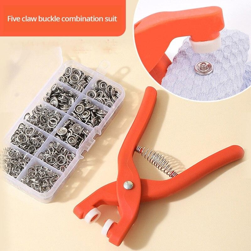 Snap Button Kit with Hand Pressure Pliers 50pcs Snaps , Metal Snaps for Sewing,