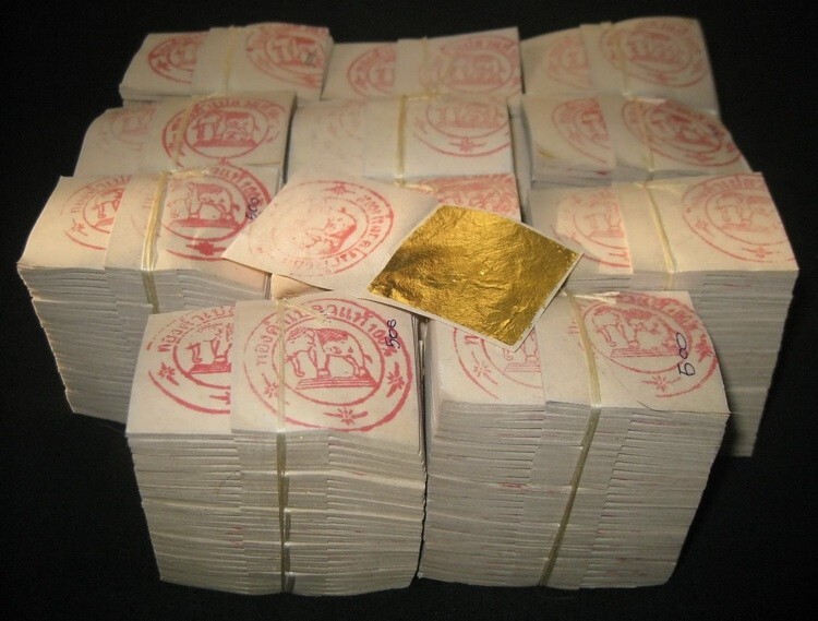 300 Sheets Pure Thai Gold Leaf Sheets for Creative Craft Decoration Projects