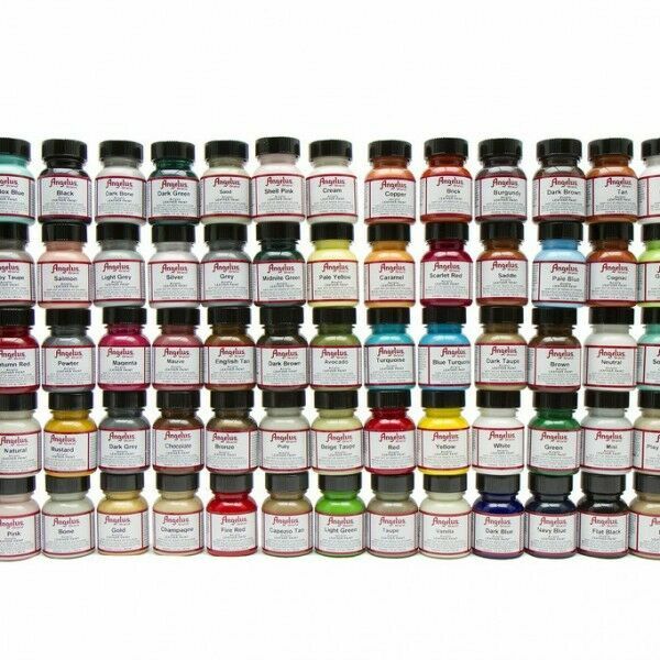 Angelus Brand Acrylic Leather & Vinyl Waterproof Paint 1oz 61 Available Colors