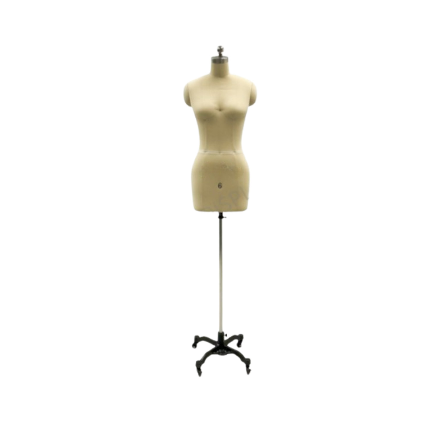 Size 4-12 Linen Half Body Pro Female Dress Form Mannequin w/ Removable Shoulders