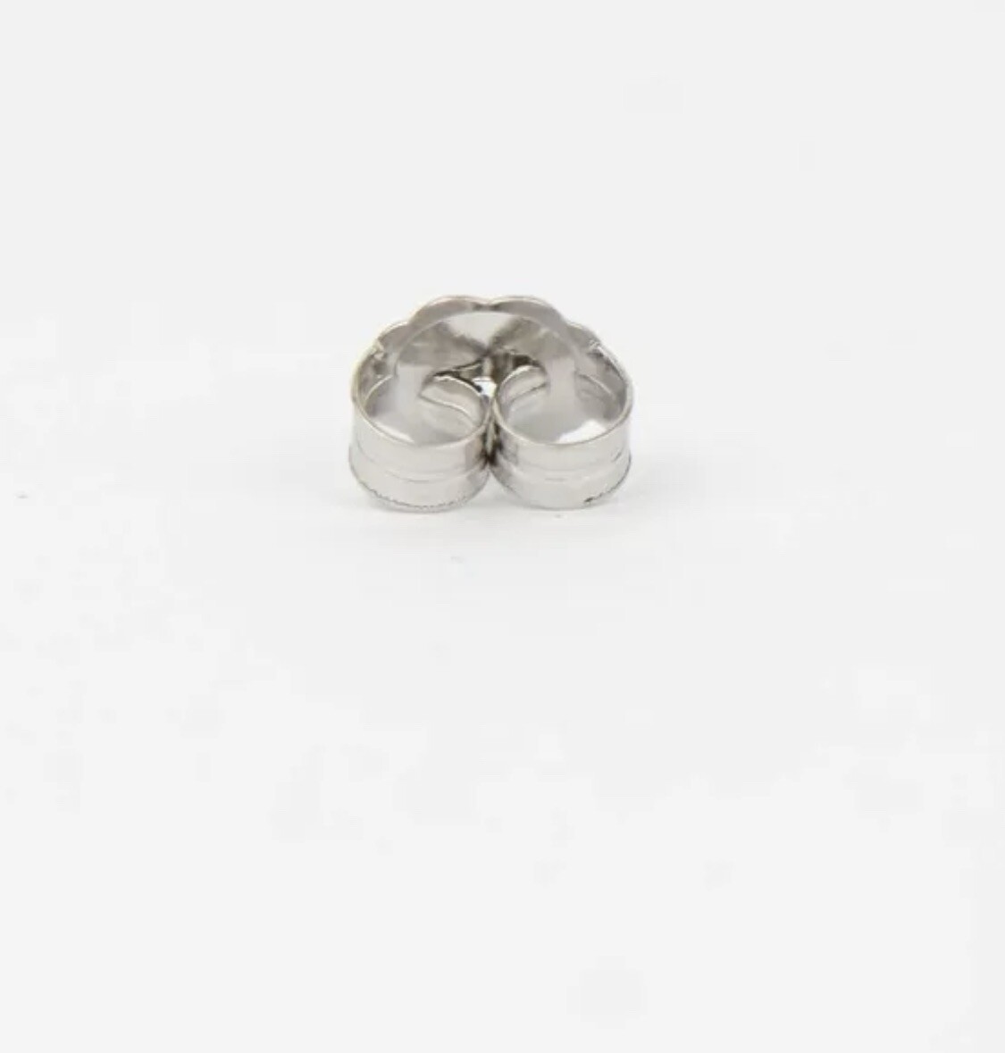 14k White Gold Earring Butterfly Backing Medium 1 Pair Top Quality Value $59.95