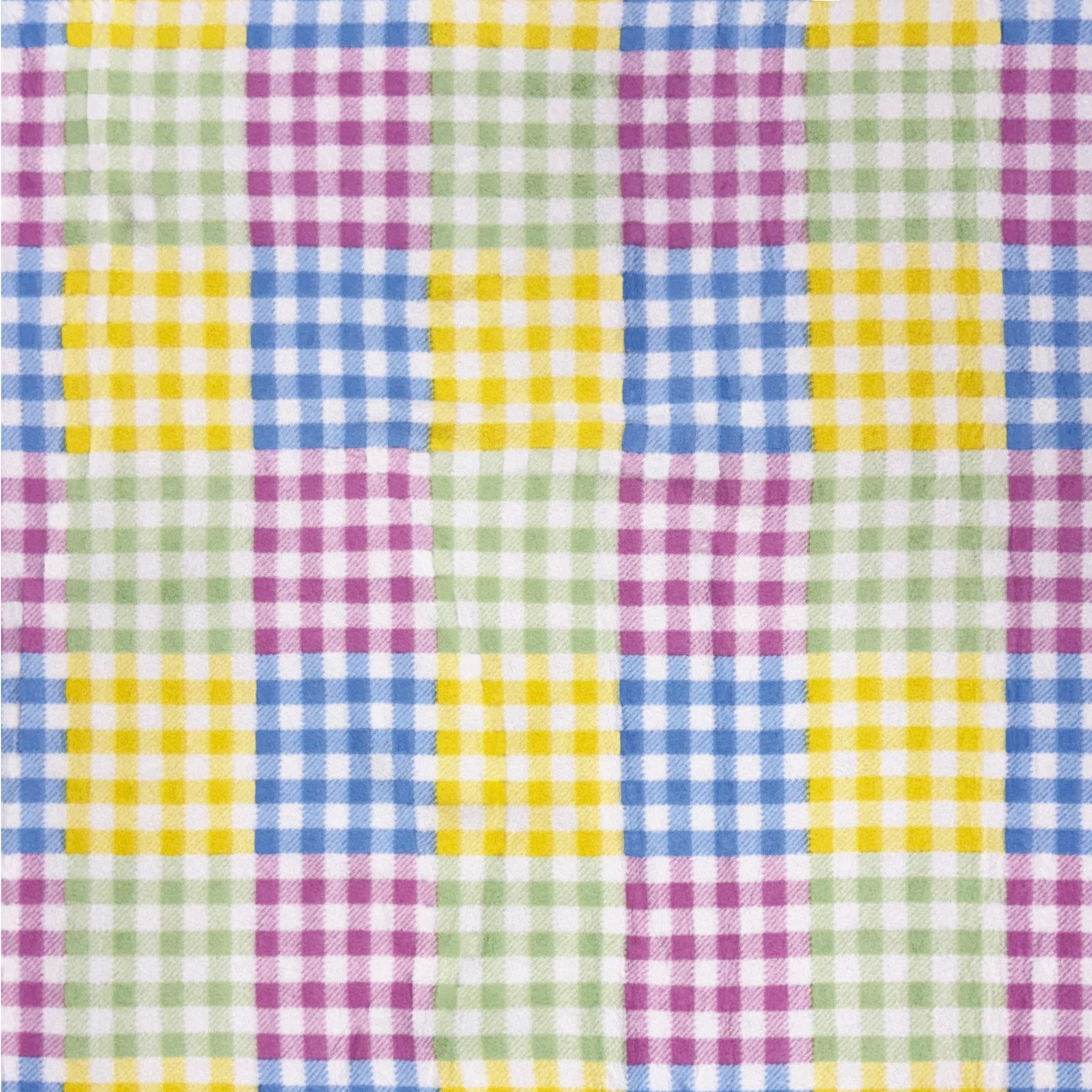 Colorful Gingham Fleece Fabric – 60″ Wide – Sold by The Yard & Bolt