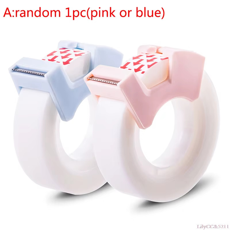 1Pc New Transparent Small Tape 12Mm Adhesive with Cutting Tool Writable Invisibl