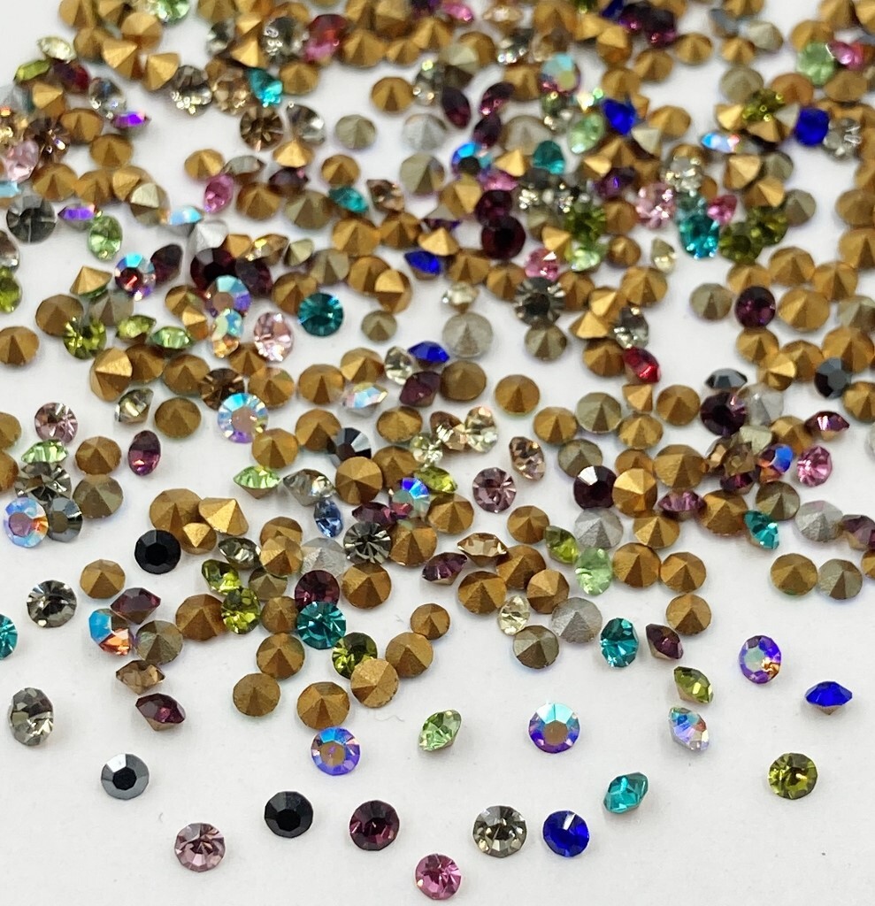 300 Vintage Preciosa Crystal 2mm. To 3mm. Tiny Rhinestones – Jewelry Repair J52