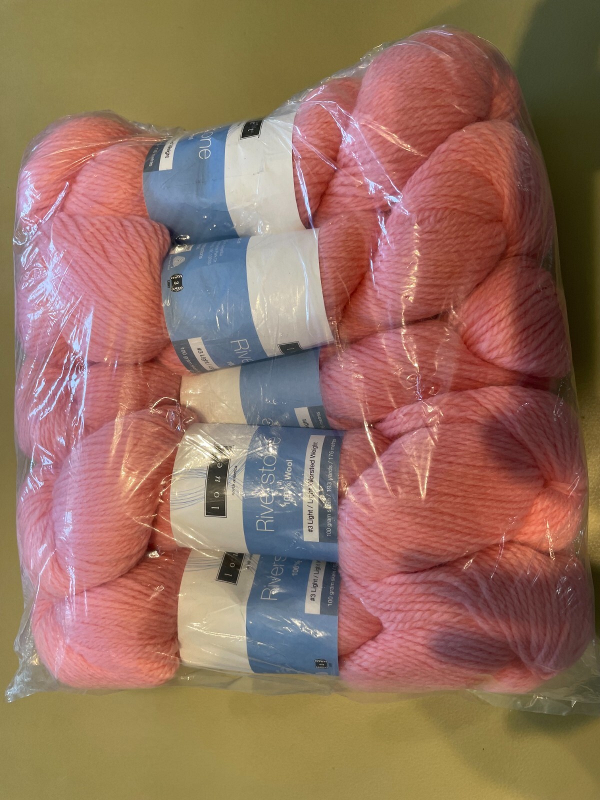 Louet Riverstone 100% Wook lot of 5 skeins