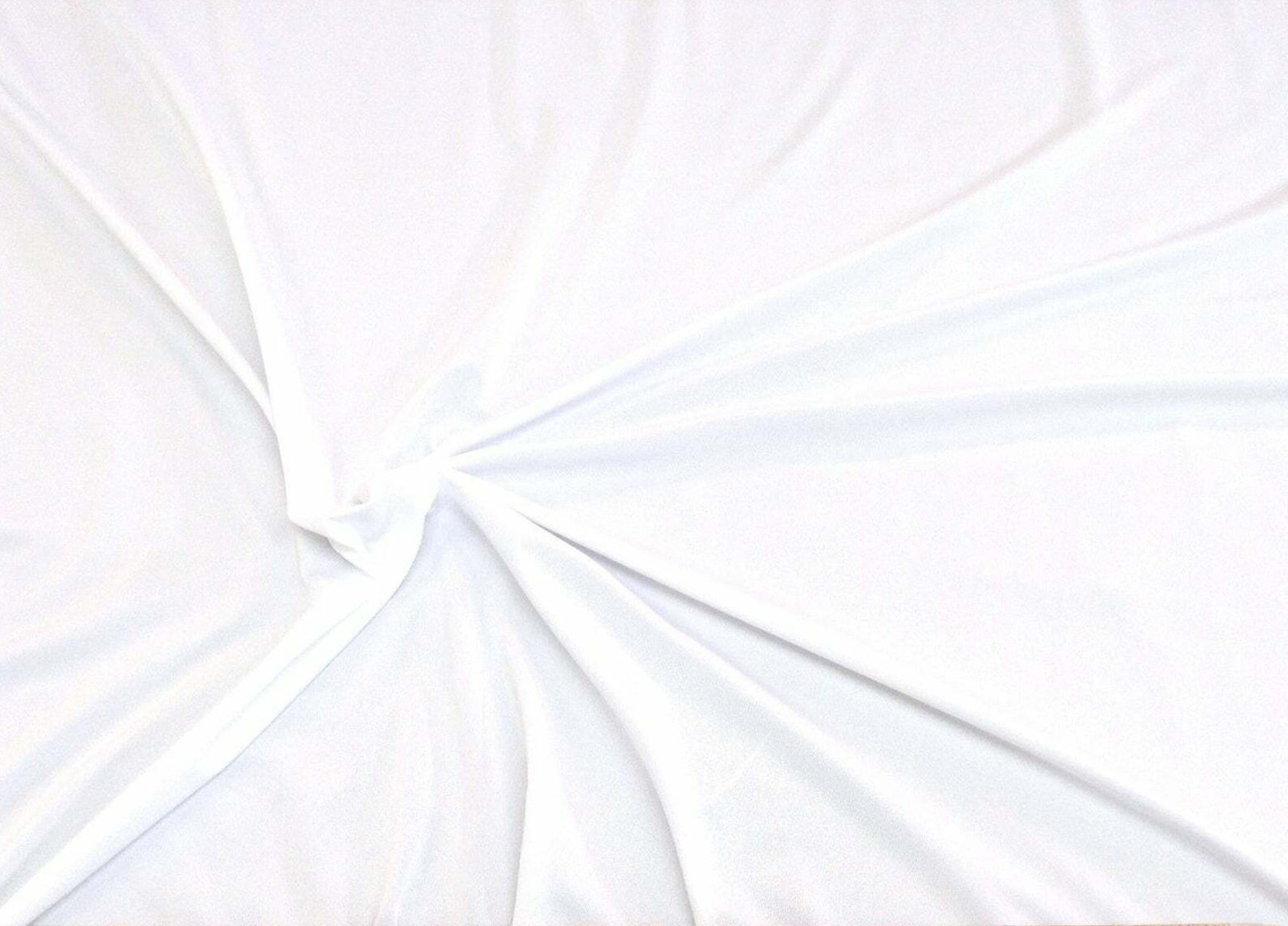 Fabric Light Weight Polyester Spandex 4 way stretch White LY785