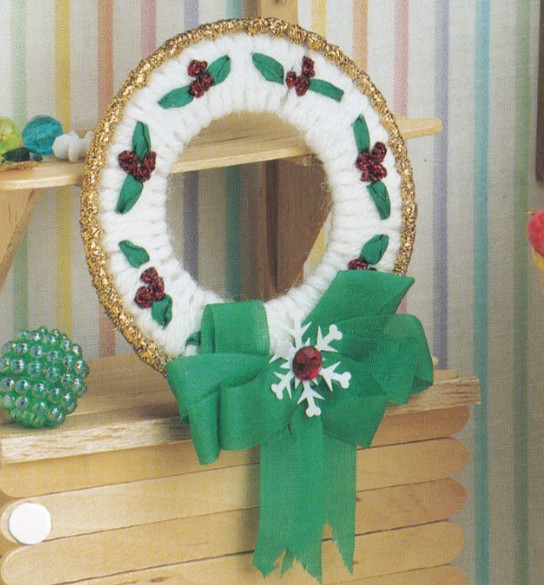 Plastic Canvas SEASONAL WREATHS Christmas Easter 4th July Fashion Doll PATTERN