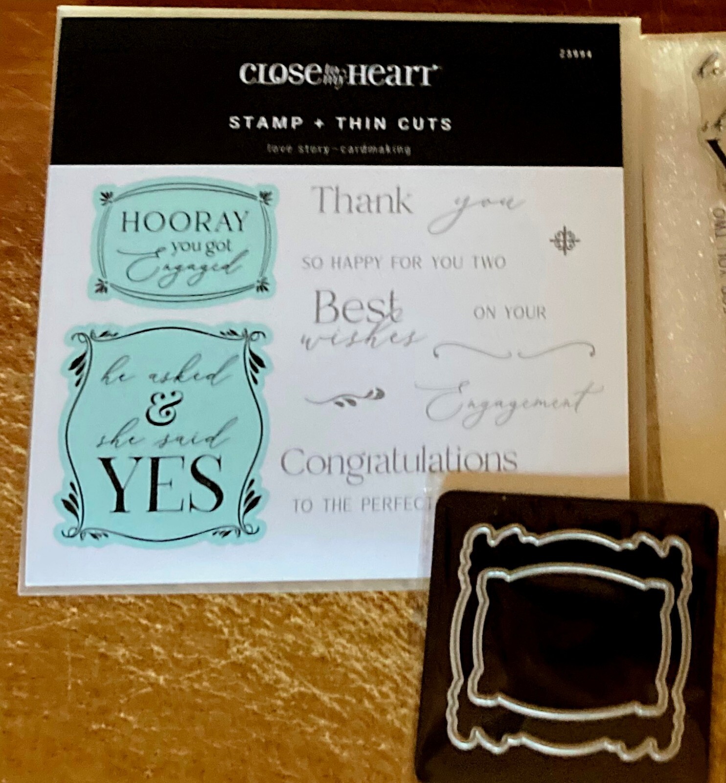 CTMH Z3994 THIN CUTS & C1903 LOVE STORY ~ he asked & she said YES, Engagement
