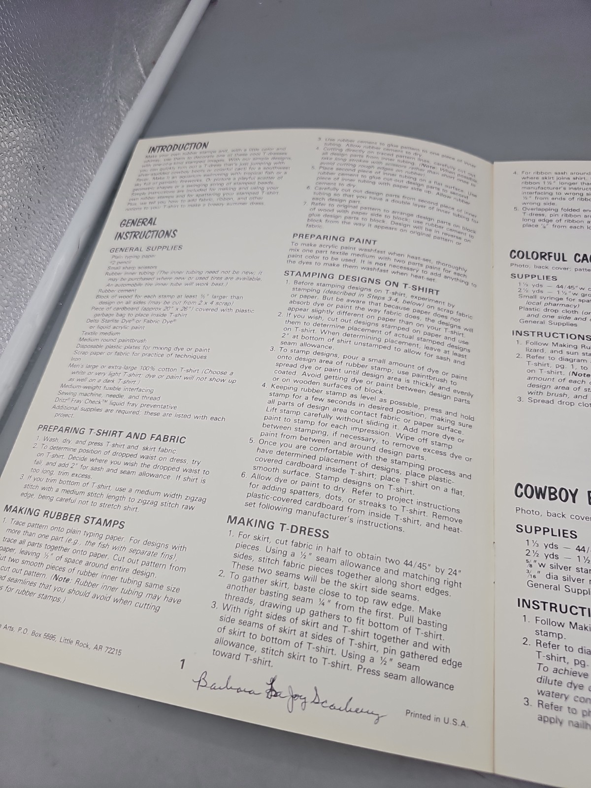 Leisure Arts Craft Leaflets, Leaflet 1213, Tee Shirt Dressing 1989