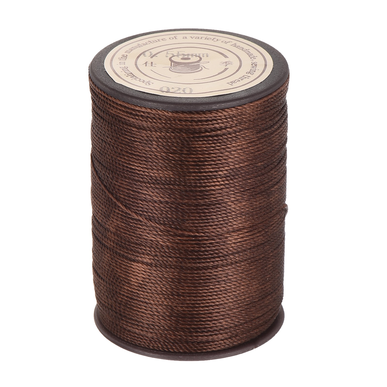 Waxed Cord 0.55mm Brown Waxed Polyester Cord 131 Yards String Thread