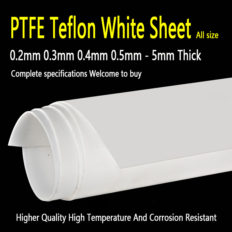 PTFE Sheet 0.2mm and 5mm Thick Various Sizes 30mm to 1000mm White Heat-Resistant