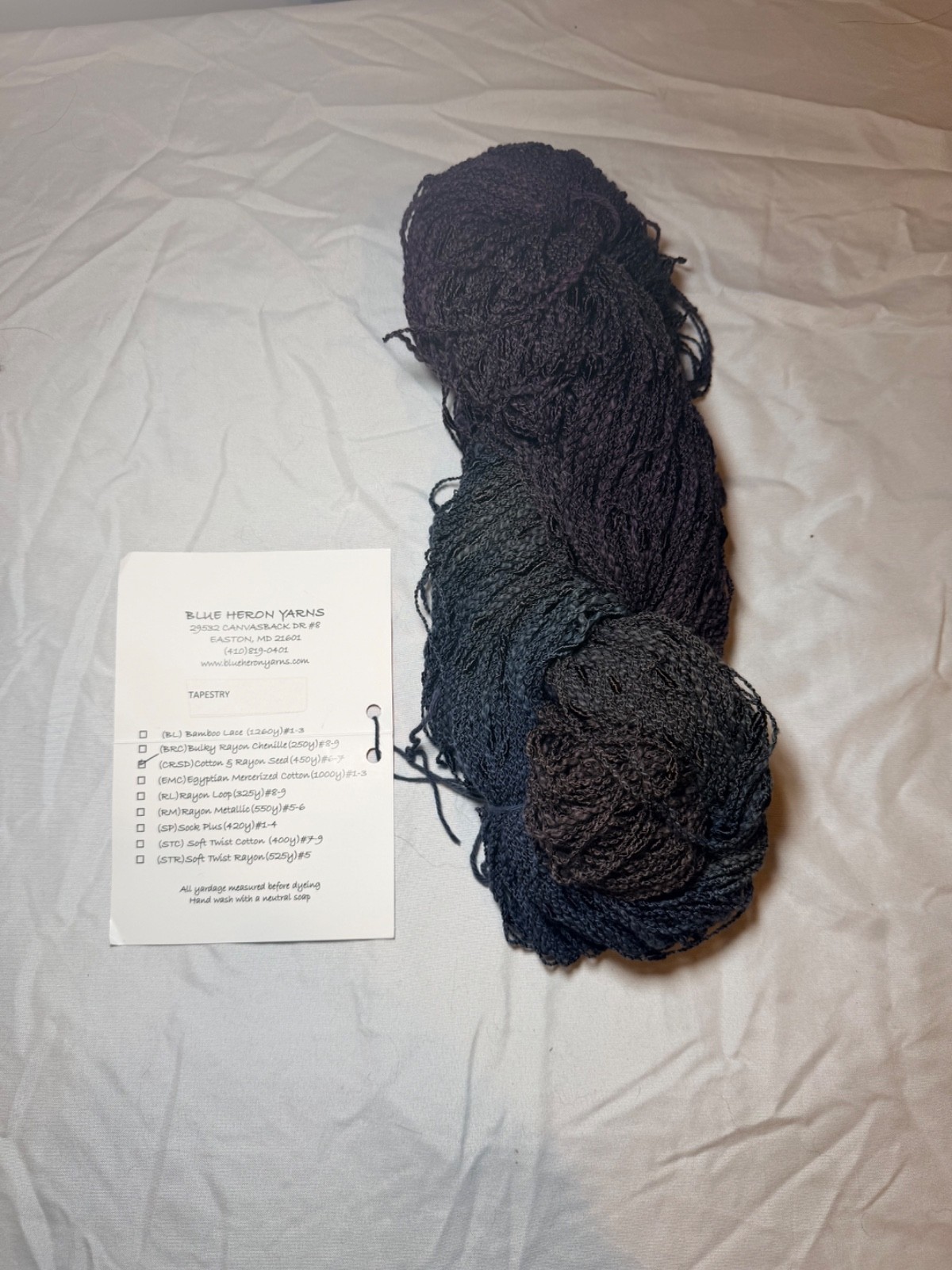 Blue Heron Yarns Cotton and Rayon Seed #6-7 Color Tapestry