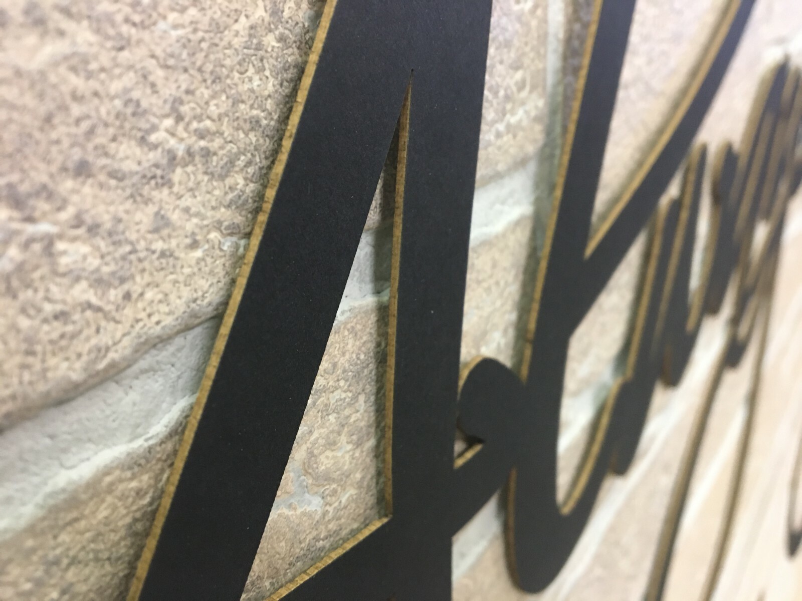 Well La Dee friggin Da….. Not vinyl – Mat Board – stick up with putty provided