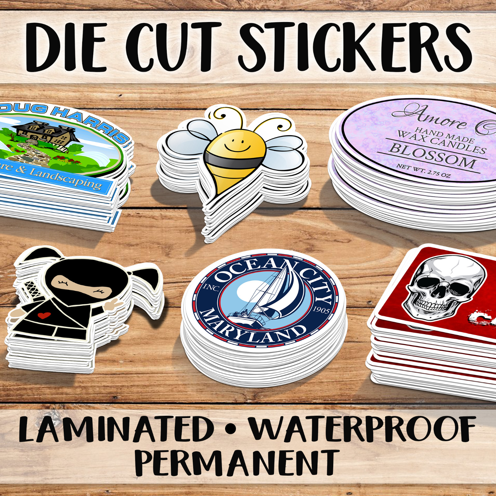 Custom logo stickers | Product Labels | Die cut Stickers custom stickers bulk