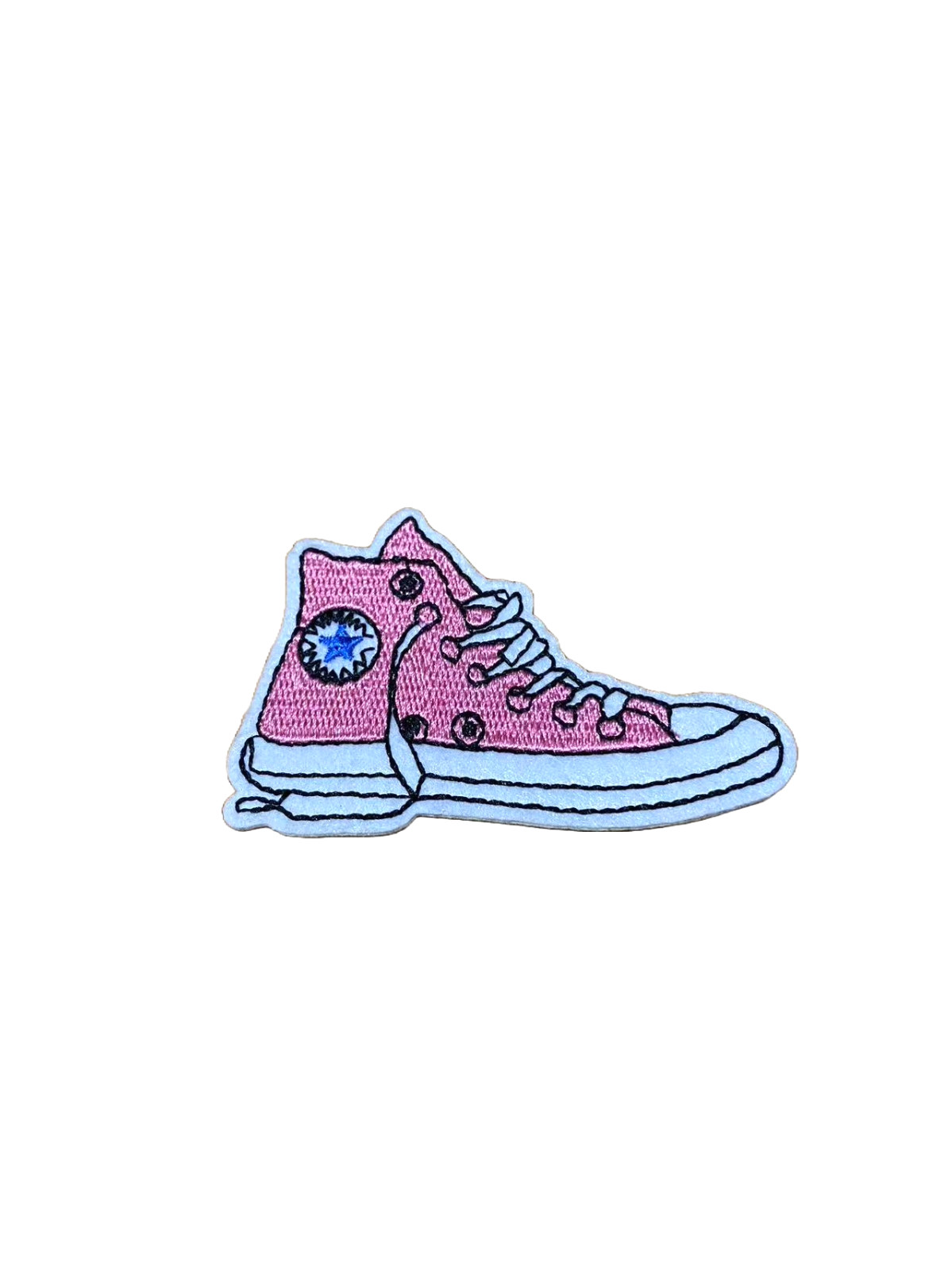 Shoe Patch Casual Sneaker Pink Iron on Sew on 3x2Inch