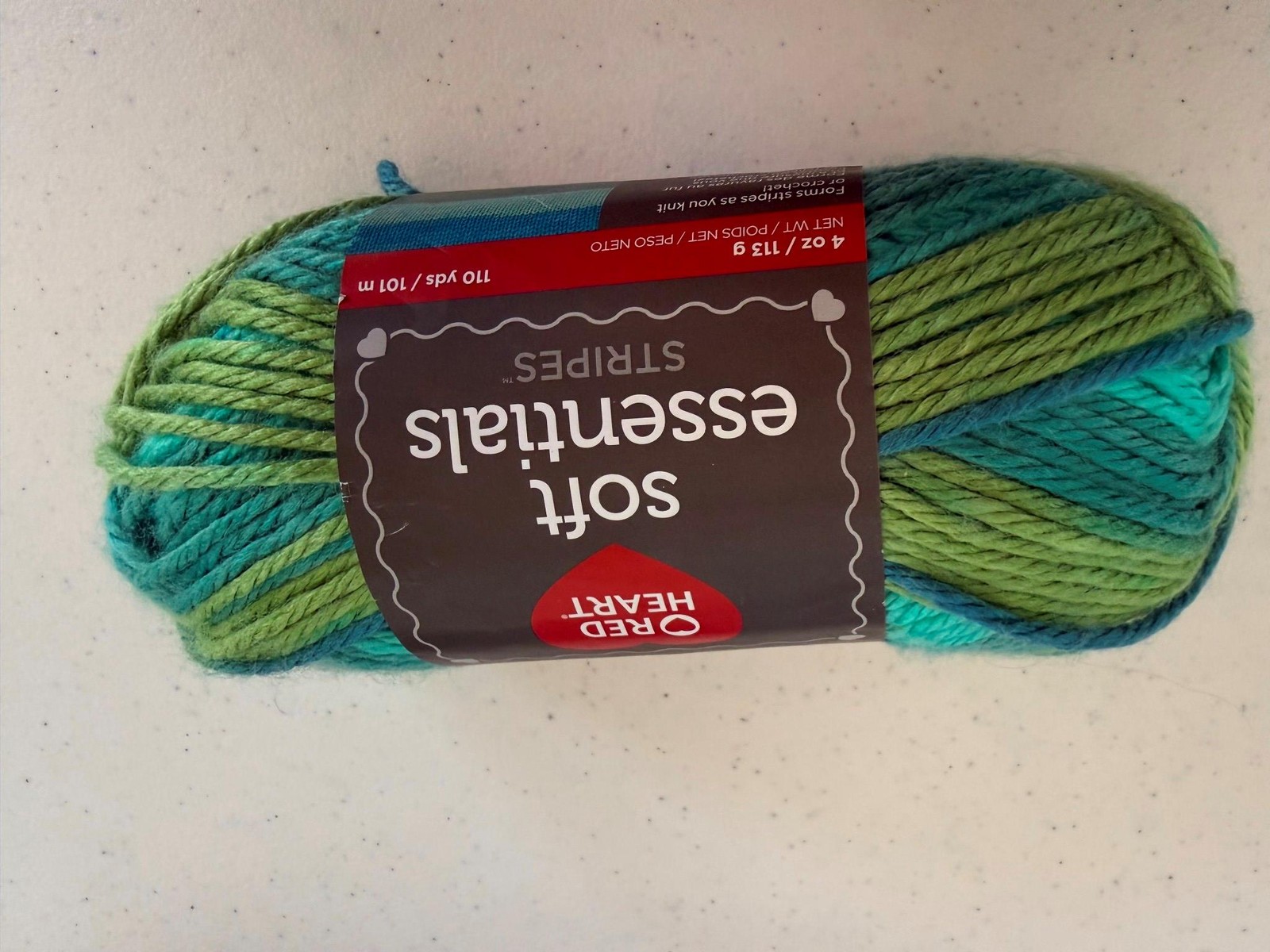 Red Heart Soft Essentials Stripes Yarn #5 Bulky Chunky DISCONTINUED 113 g 101 m