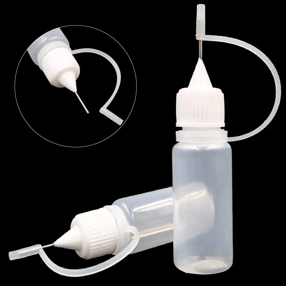 5-100ml Needle Tip Dropper Plastic Bottle Empty Squeezable Liquid Oil Craft US