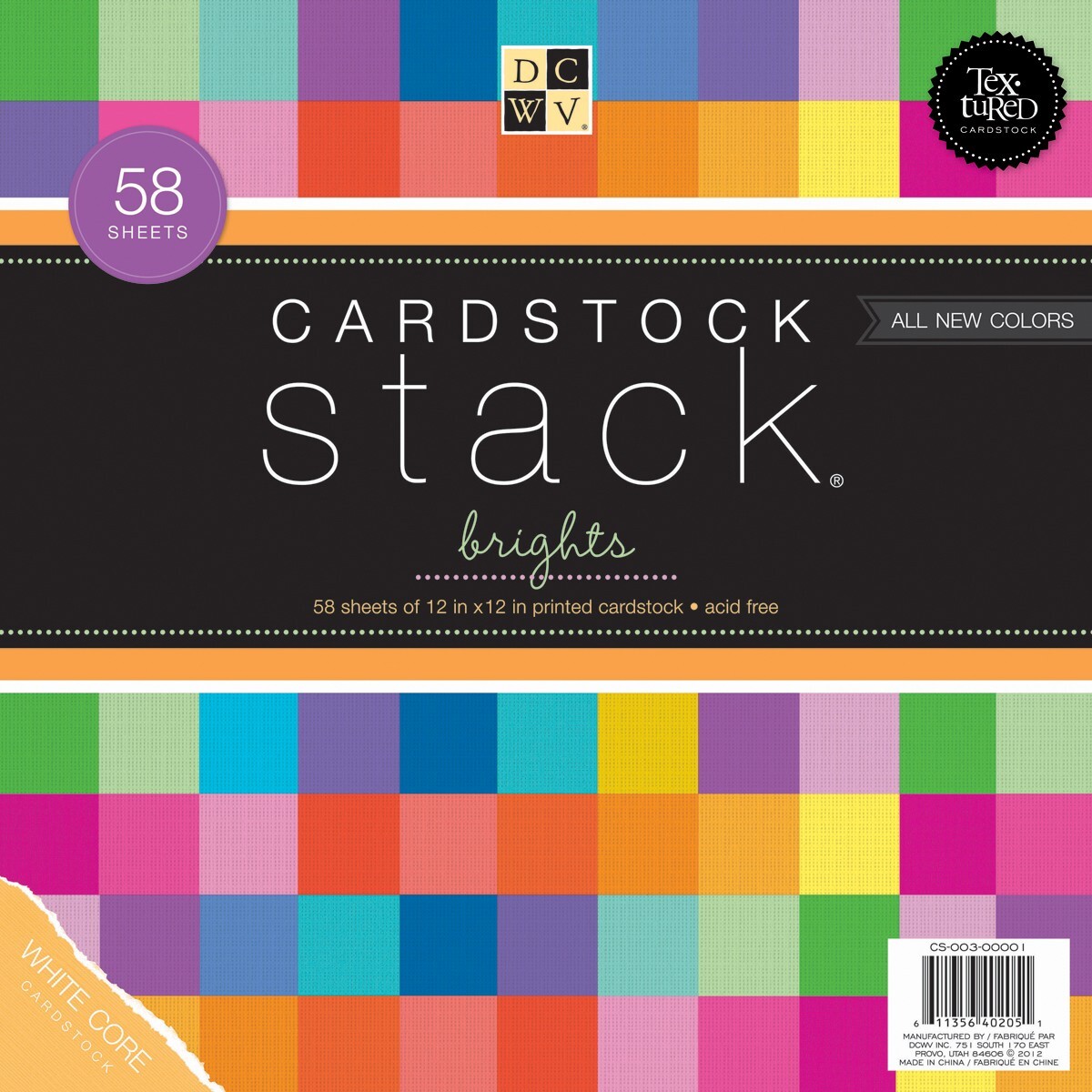 Colorbök 12″ x 12″ Glitter Card Stock Paper Pad – Gumdrop 74642 by American Craf