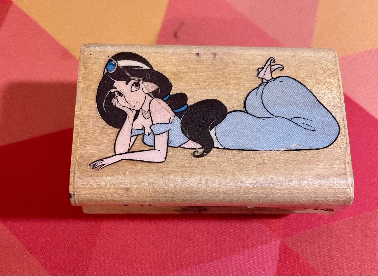 Walt Disney’s Aladdin Princess JASMINE DAYDREAMS WM Stamp~A375-D~Rubber Stampede
