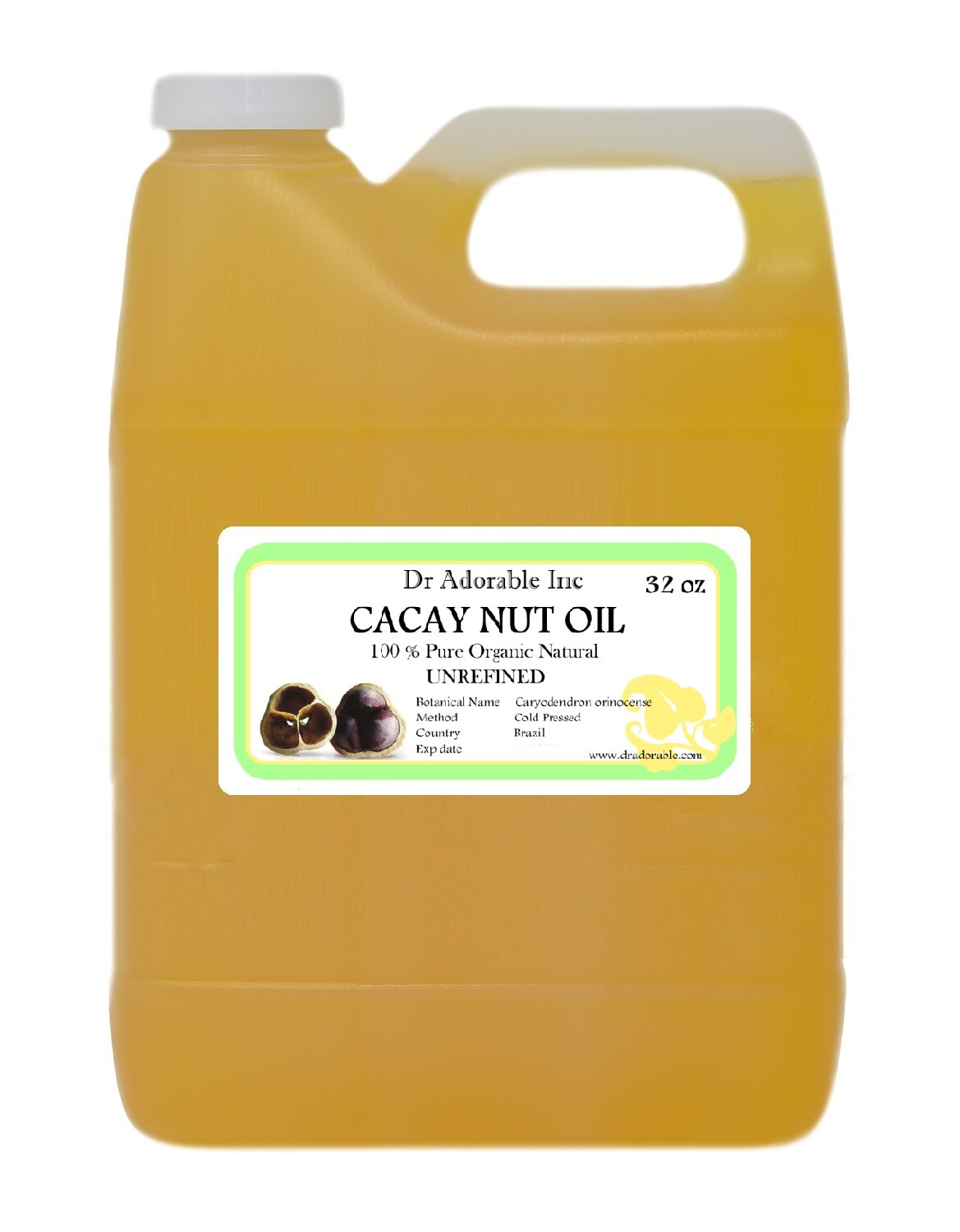 CACAY NUT OIL UNREFINED ORGANIC 100% PURE COLD PRESSED KAHAI OIL 1 oz up to 7 lb