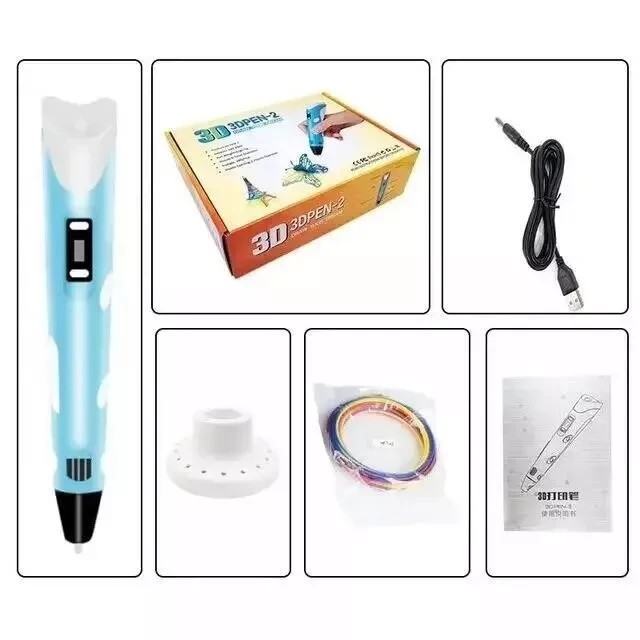 3D Printing Pen Set Doodle Printer Drawing 3 Colours PLA Filament Gift For Kids