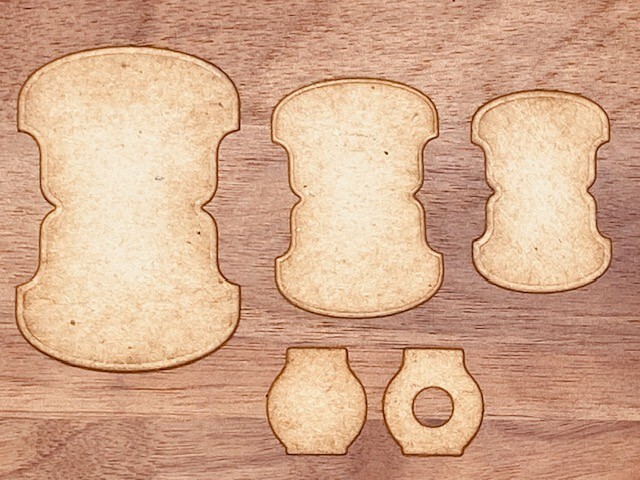 Round tab – Whale Tail cutting dies (set of 5)