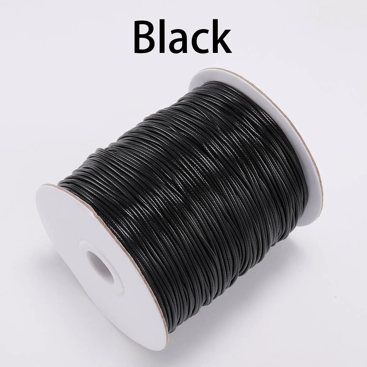 Waxed Cotton Cord Black Jewelry Making Thread 0.5-2mm Necklace Rope String