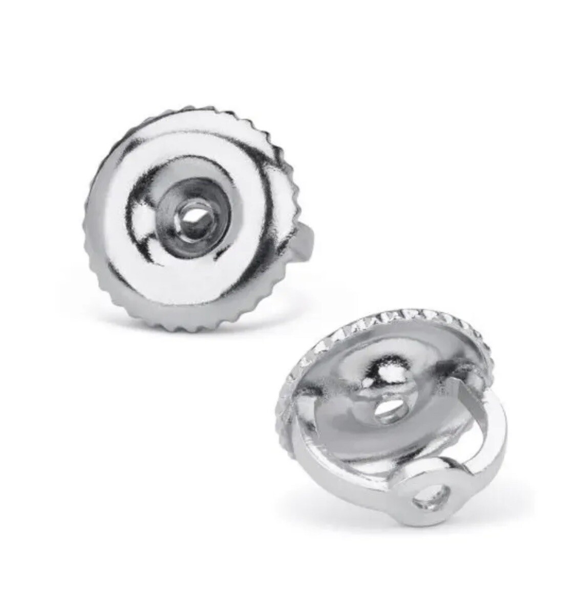 14k White Gold Replacement 1-Pair Screw Back for Stud Earrings Top Quality