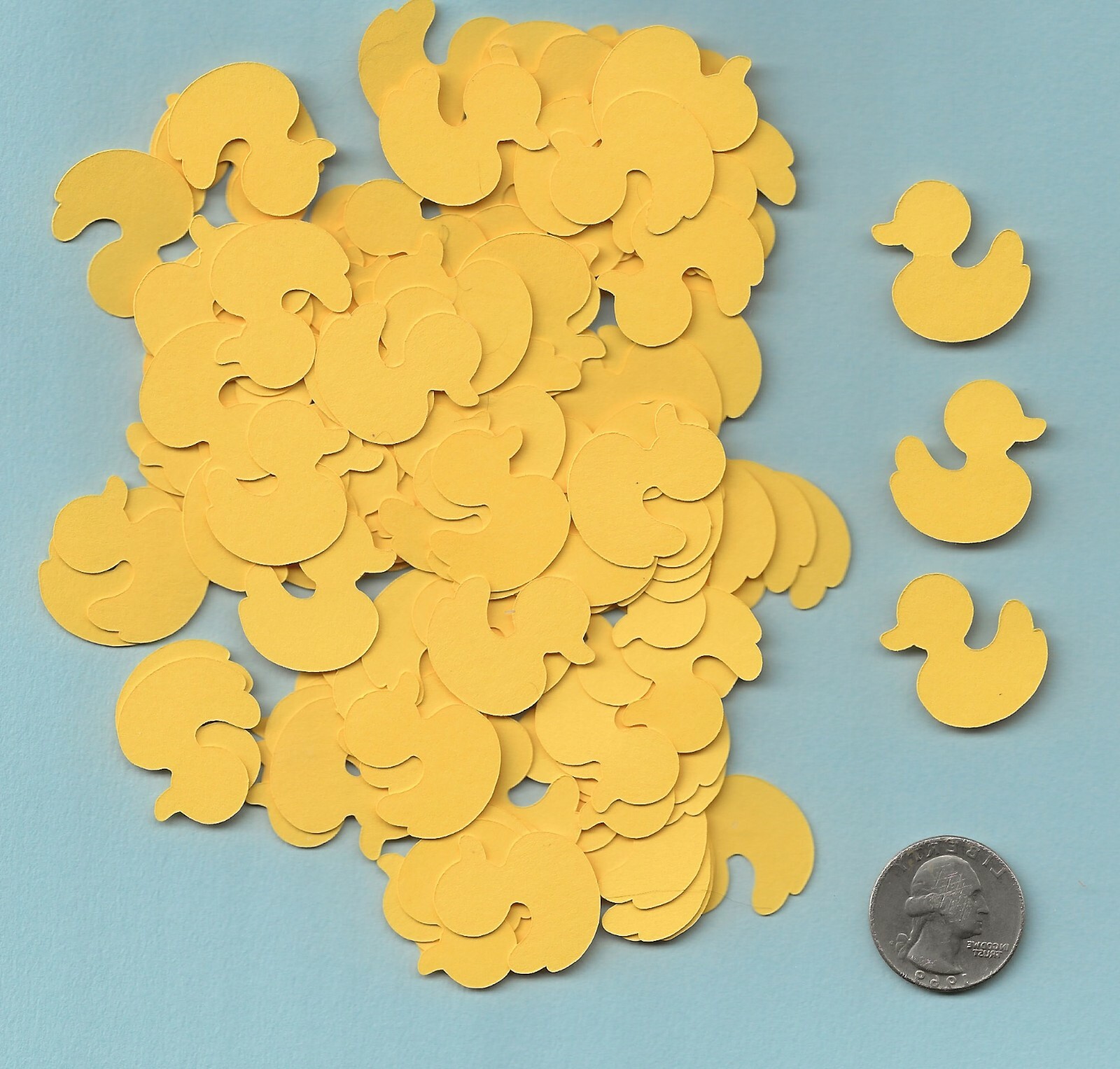 Duck Die Cuts, Duck Confetti, 120 pcs. Yellow, Rubber Duck, Scrapbooking, Cards