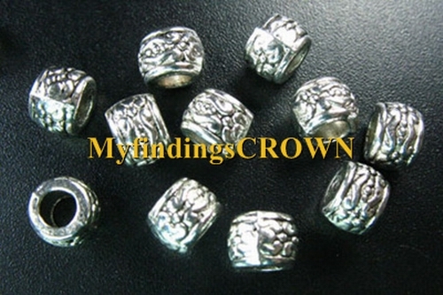 100 Pcs Tibetan Silver 4mm hole ornate spacers FC1018